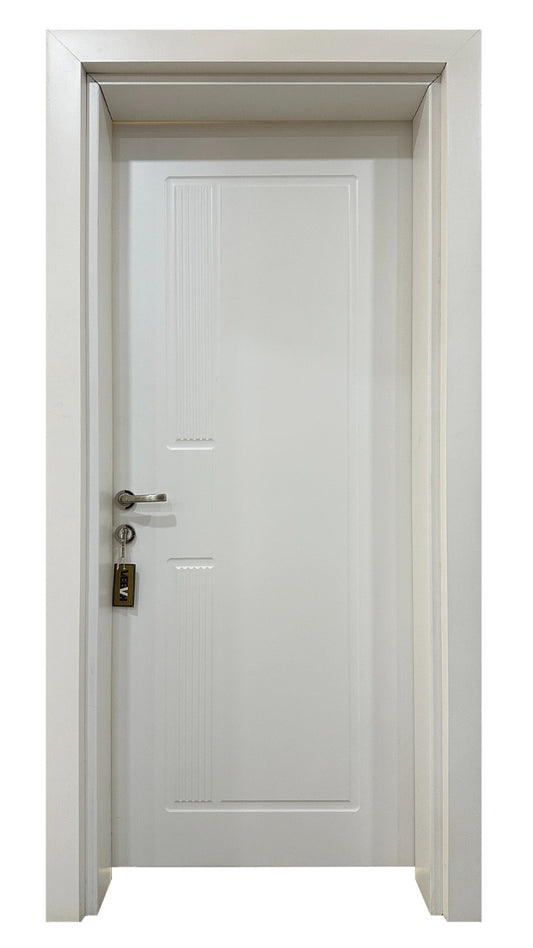 Modern wooden interior door with a smooth finish, ideal for bedrooms and living rooms in Nigeria