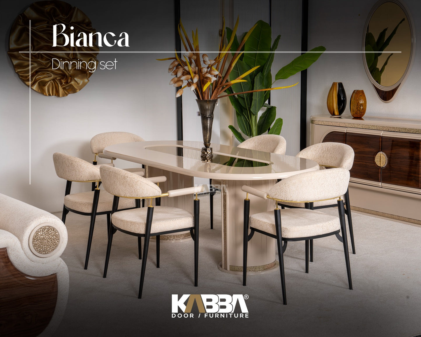 Biance Dining Set – Luxury Living Room Furniture | Kabba