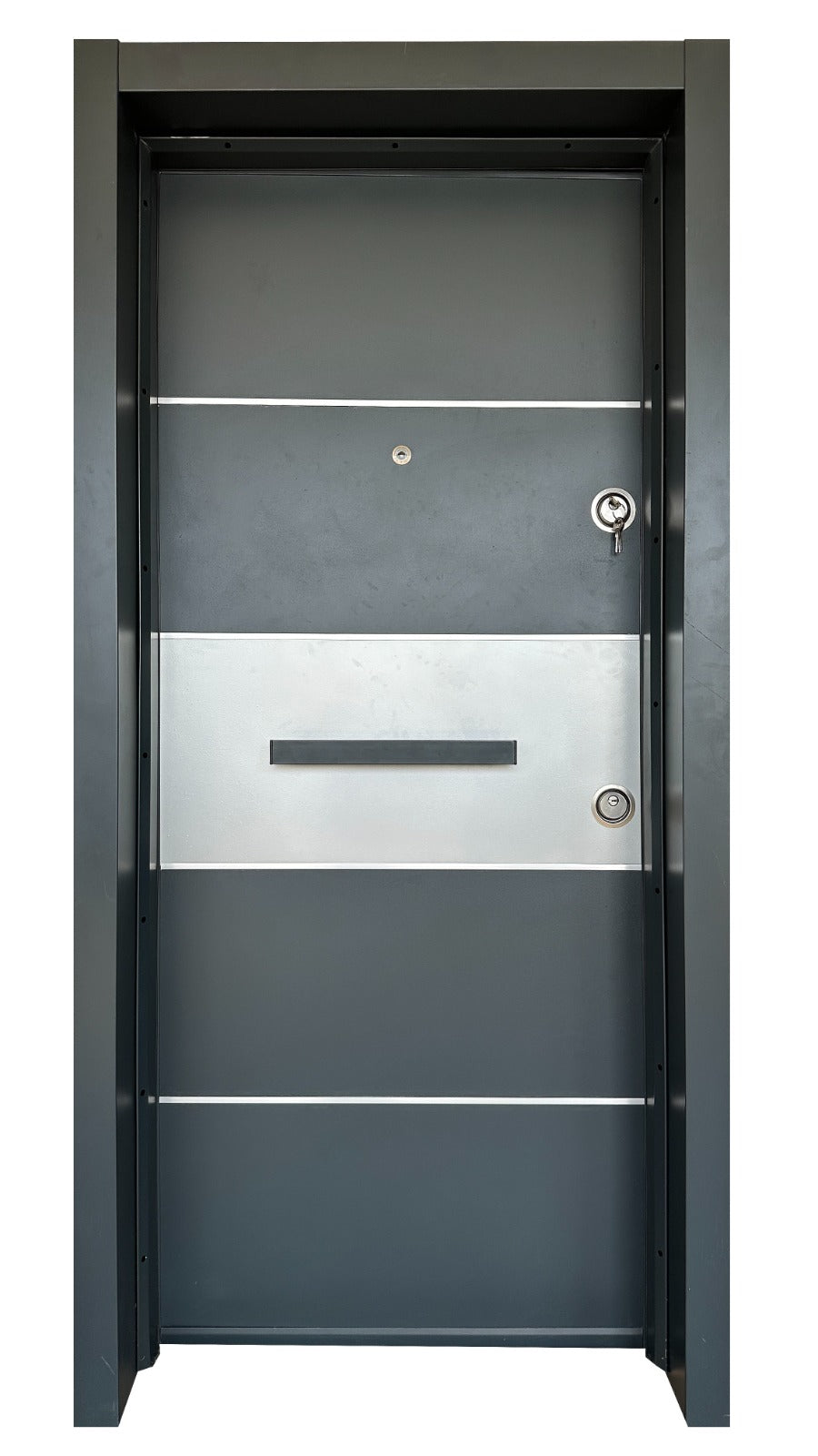 Premium Security Door in Nigeria - Durable, Waterproof & Soundproof - gray steel