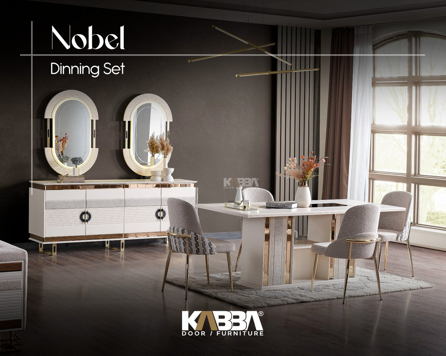 Nobel Dining Set – Luxury Living Room Furniture | Kabba